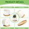 6-Pack 3.6 Inch Ceramic Succulent Pots with Drainage Holes & Bamboo Tray – Small White Planters for Indoor Plants, Home, Office, Desk, Windowsill & Table Decor
